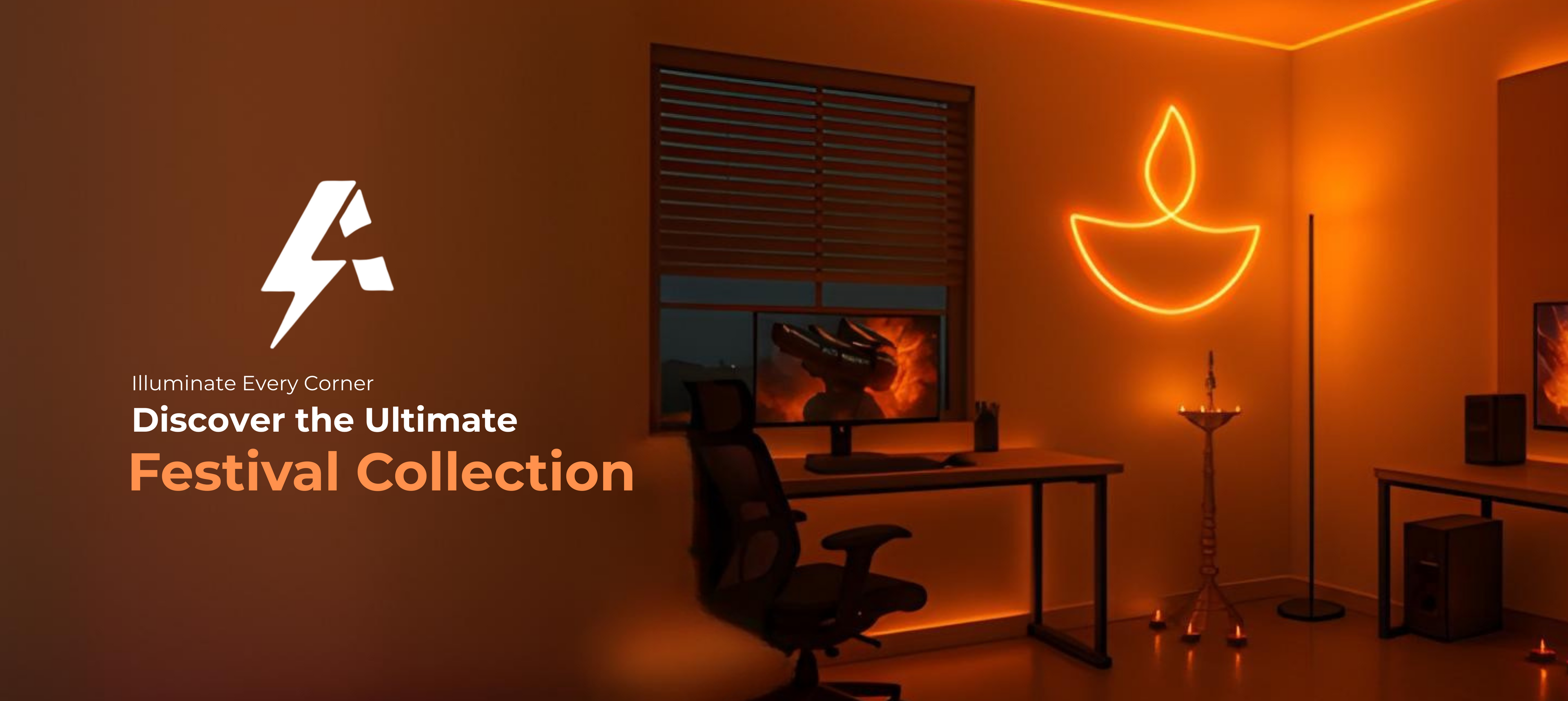 Apex Festival Lights in India with smart RGBIC glow for Diwali and celebrations , Diwali special Apex smart festival lights with vibrant colors and app control ,