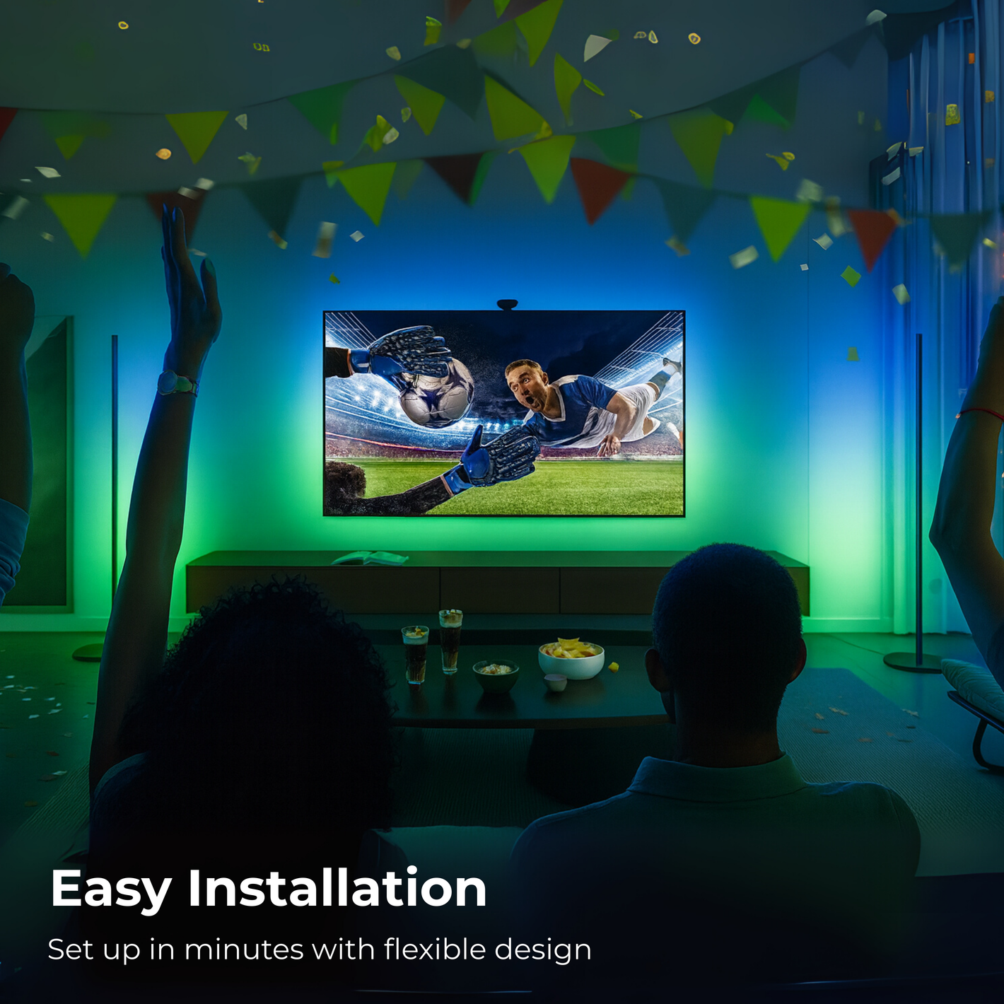 Apex Light x Govee TV backlight and LED strip syncing together in India, easy to install in TV , easy to sync with TV