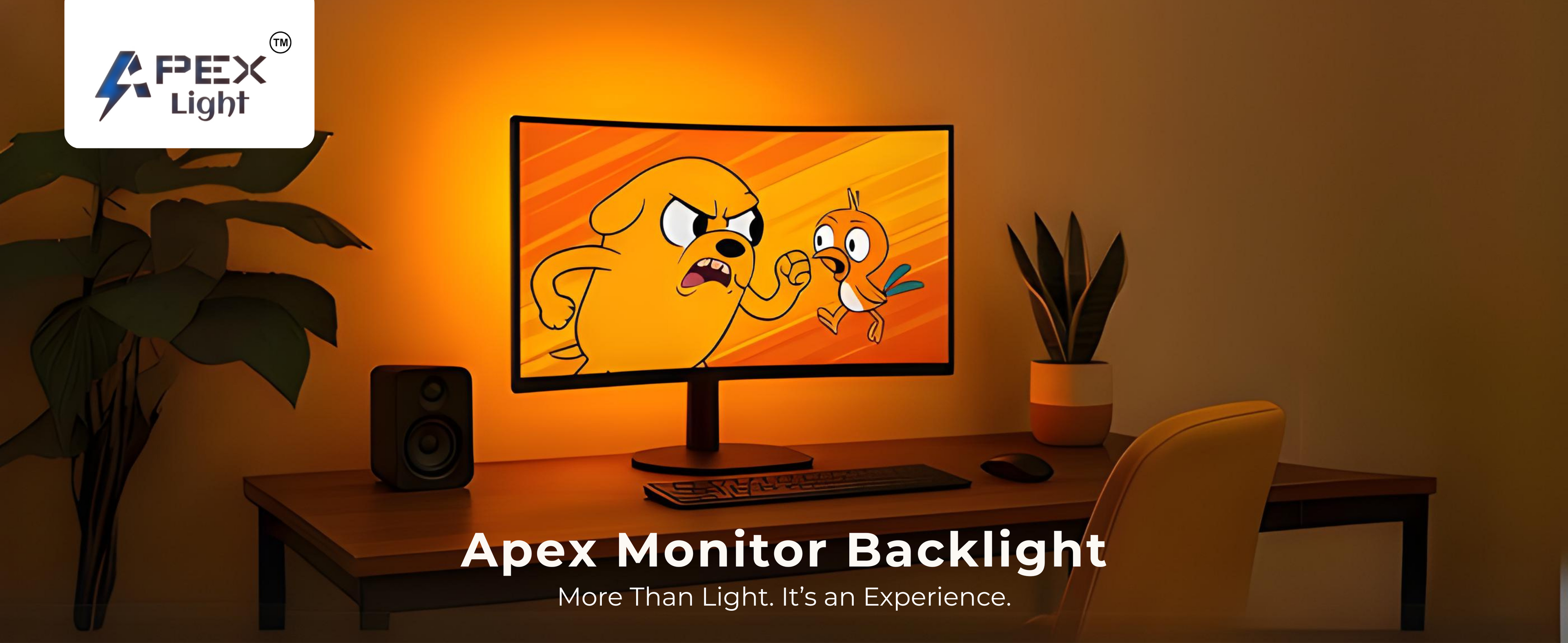 Apex Monitor backlight , more than light it's an experience with apex ligth , Best Pc back light setup