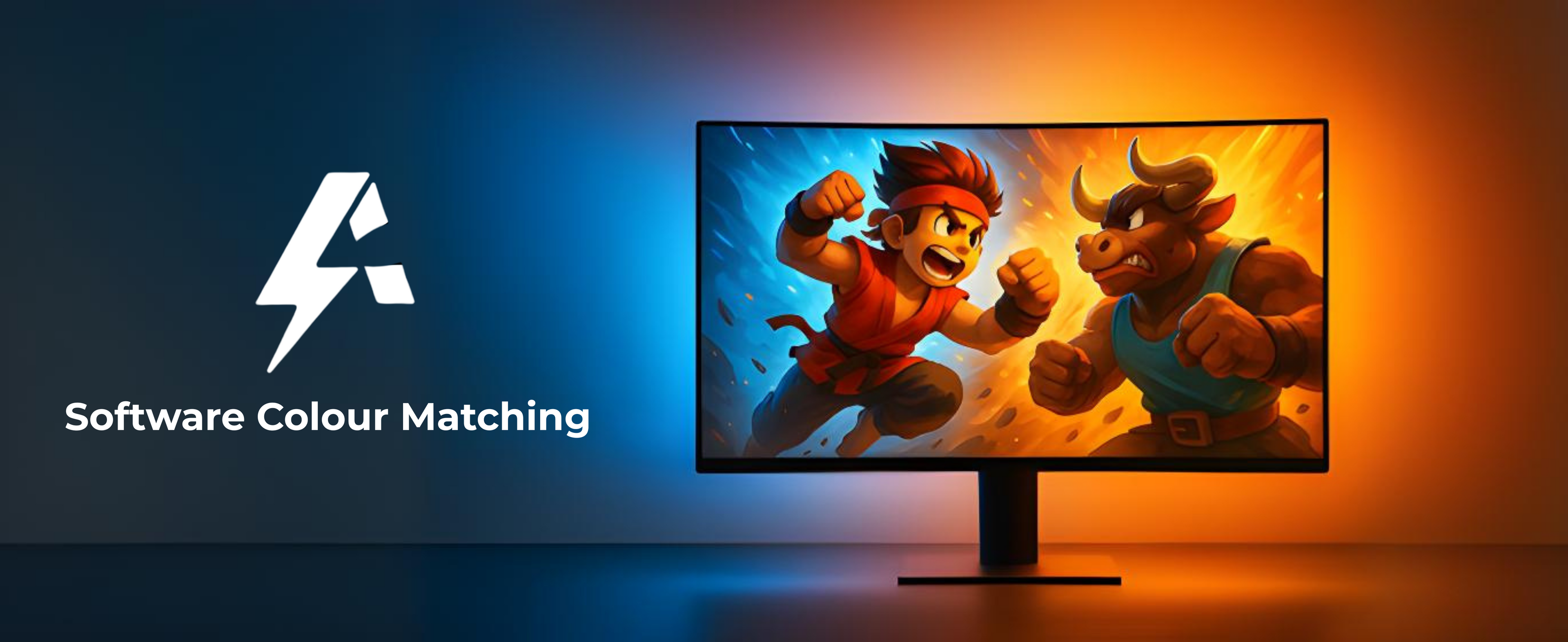 Gaming desk setup with Apex Light PC backlight and immersive RGBIC effects , Apex monitor back light , best pc light for your pc setup