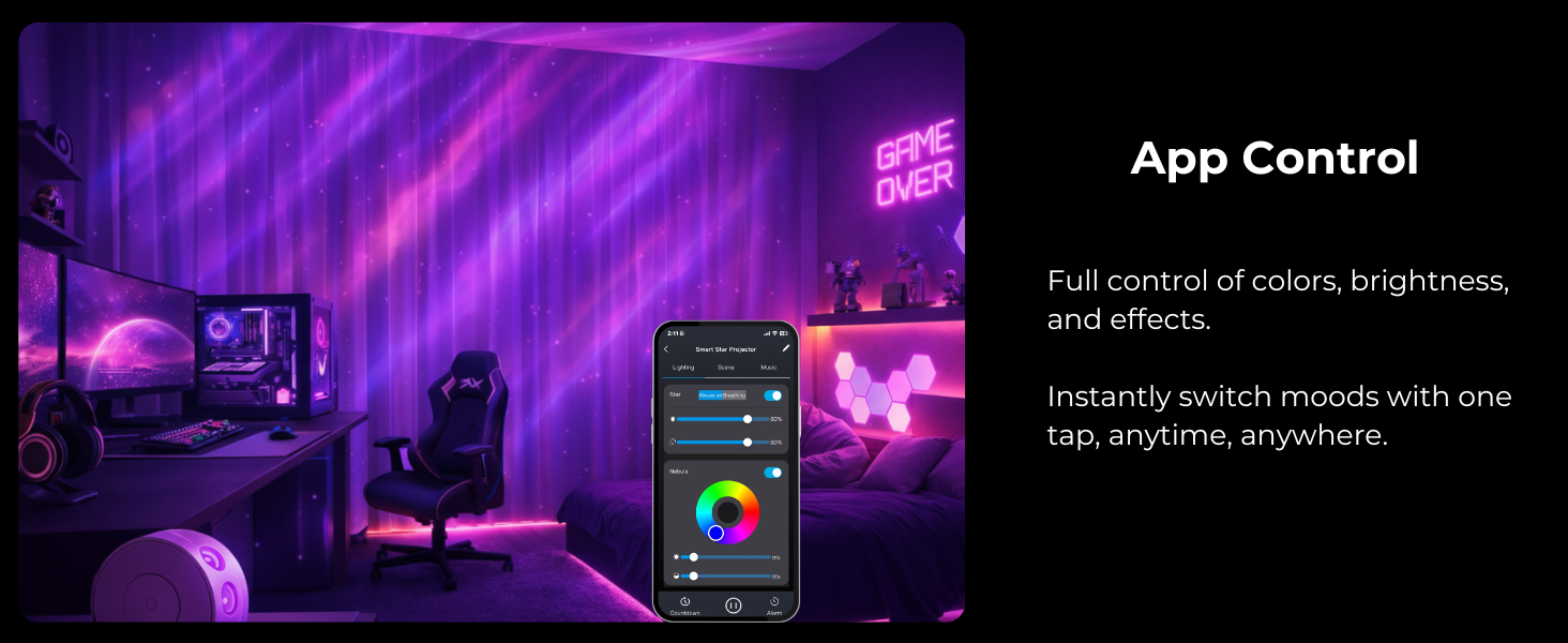 Apex smart star projector inbuilt bluetooth speaker