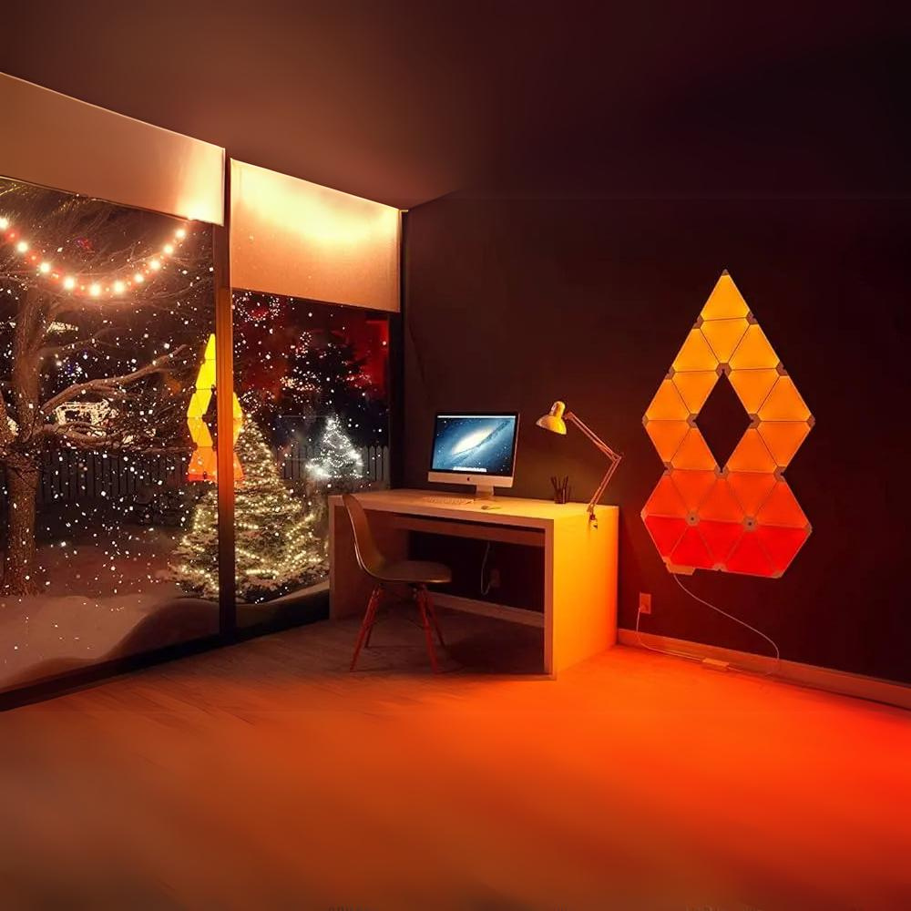 Apex Triangle Light Panels, RGBIC Wall Light, Multicolor Effects, Music Sync, DIY Design, Smart APP Control, Compatible with Alexa & Google Assistant for Room, Gaming,