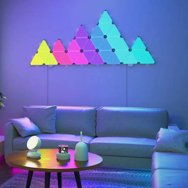 Apex Triangle Light Panels, RGBIC Wall Light, Multicolor Effects, Music Sync, DIY Design, Smart APP Control, Compatible with Alexa & Google Assistant for Room, Gaming,