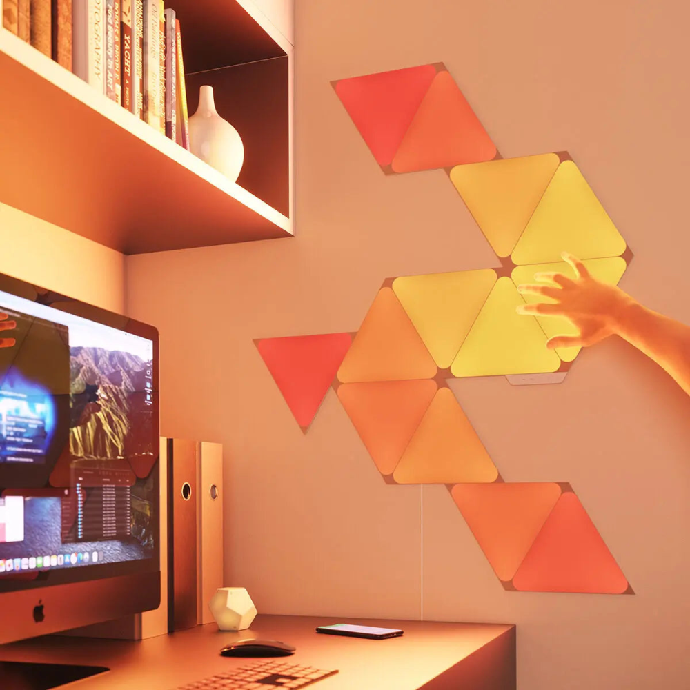 Apex Triangle Light Panels, RGBIC Wall Light, Multicolor Effects, Music Sync, DIY Design, Smart APP Control, Compatible with Alexa & Google Assistant for Room, Gaming,