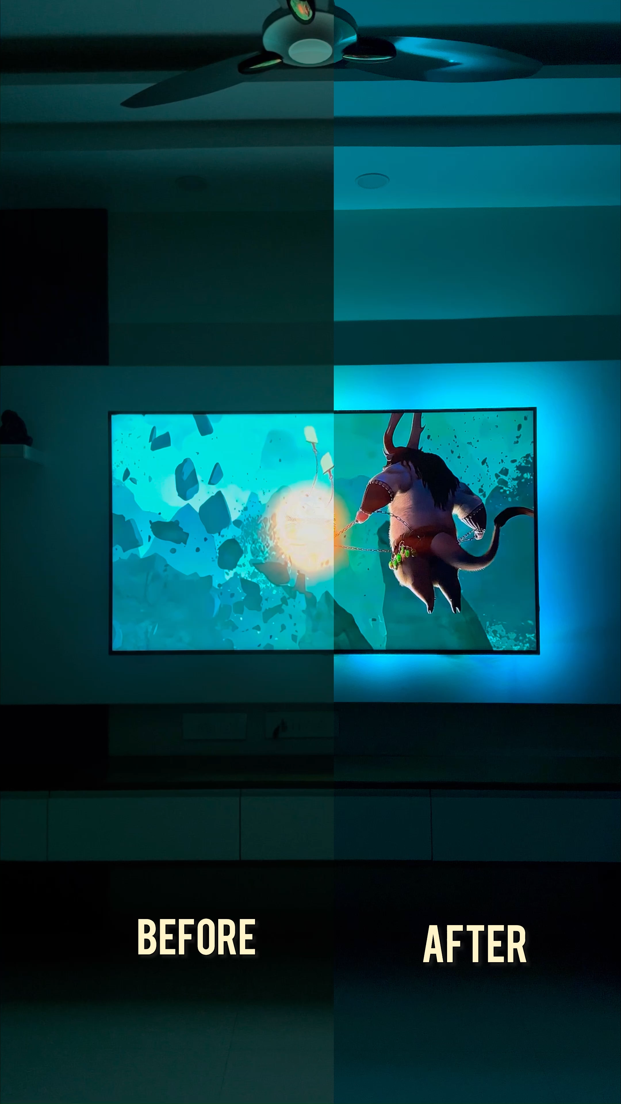 Apex HDMI 2.1 Version TV Backlight, HDMI 2.1 Sync Box, Supports 8K@60Hz, 4K@120Hz, VRR and ALLM, Works with Google Assistant and Alexa, RGBIC LED Light Strip for 32-90 inch TVs, 60 LEDs/m