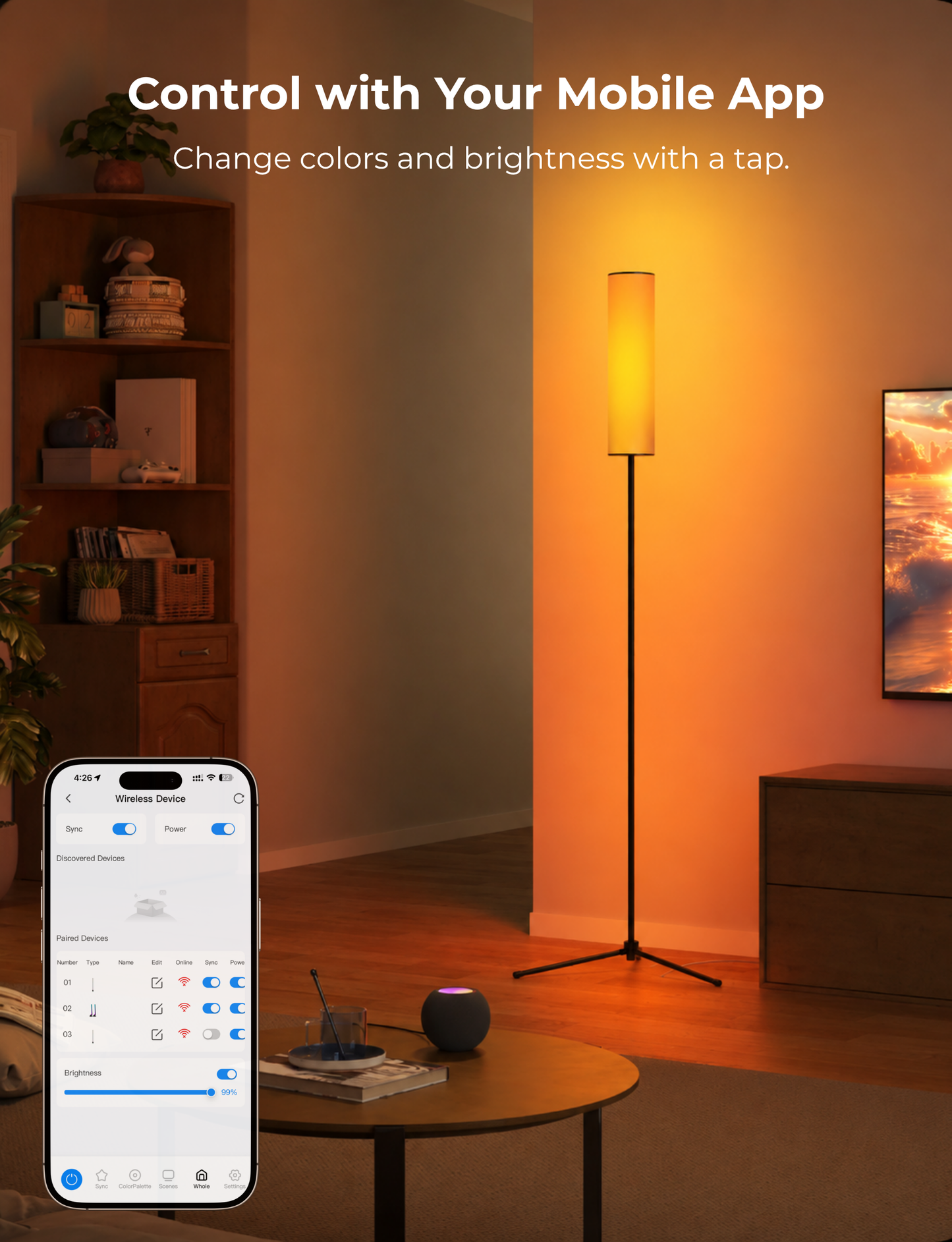 Apex TV Sync Cylinder Lamp