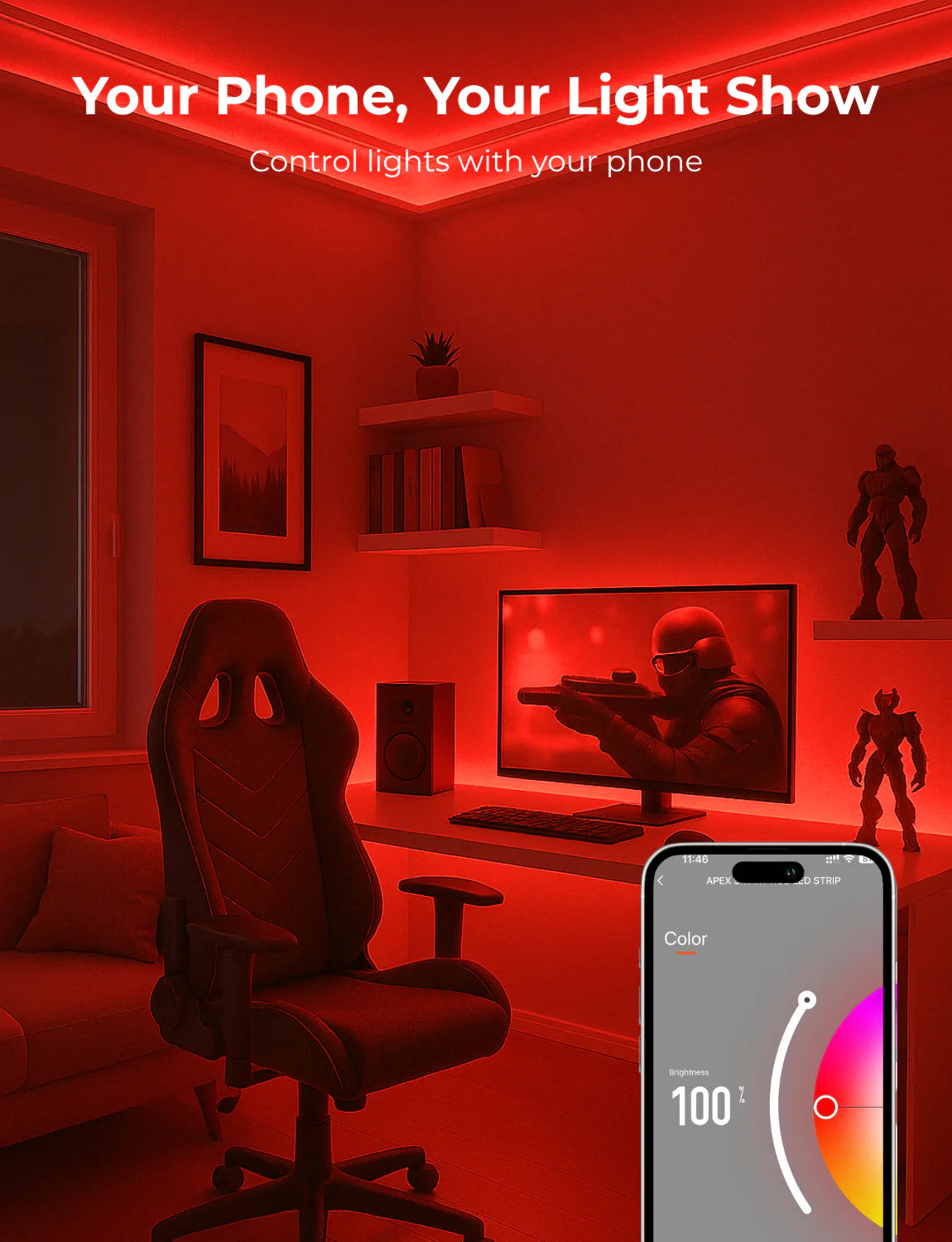 Apex smart RGB LED Strip Light (5m/16.4ft)