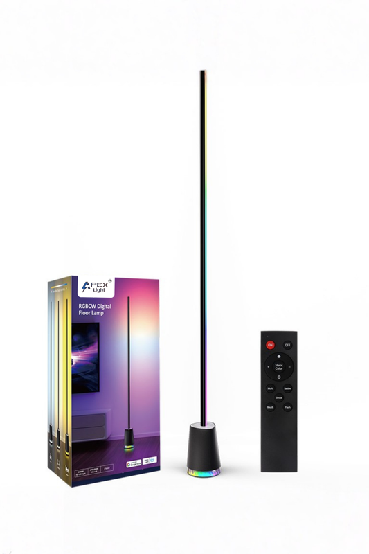 Apex RGBICW Floor Lamp with Speaker