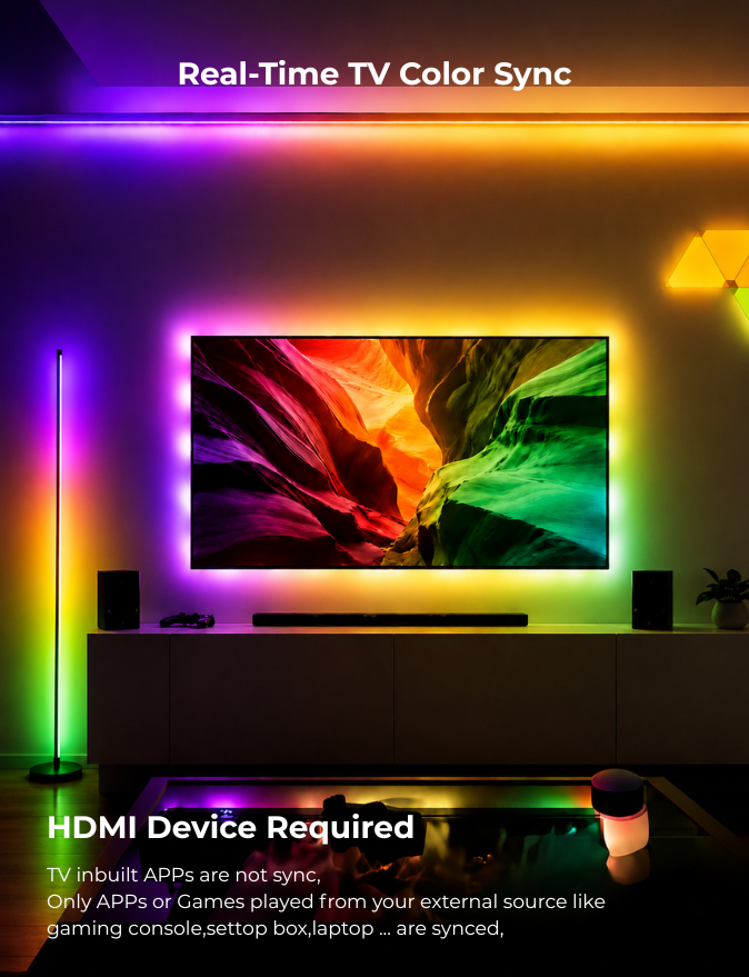 Apex HDMI Sync TV Floor Lamp