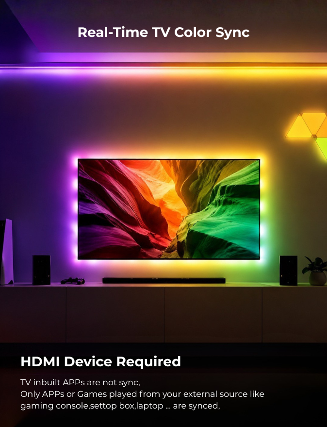 Apex HDMI Sync TV Backlight ( HDMI 2.0 )( Upto 75 inch TVs )