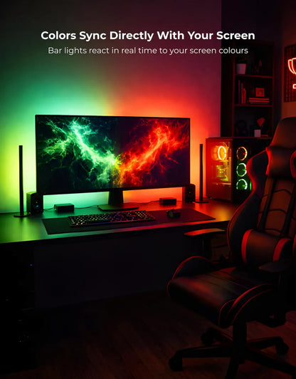 real time screen sync lights
monitor sync rgb bar lights
gaming monitor ambient lights
screen reactive rgb lights
smart rgb light bars for gaming
rgb light bars for monitor
pc screen sync lighting
gaming desk ambient lights
monitor color sync lights
immersive gaming rgb lights
app controlled rgb bar lights
gaming room rgb lighting
monitor backlight light bars
rgb lights that match your screen
desktop screen sync lights
led bar lights for gaming setup
gaming streamer rgb lights
color changing monitor lights
