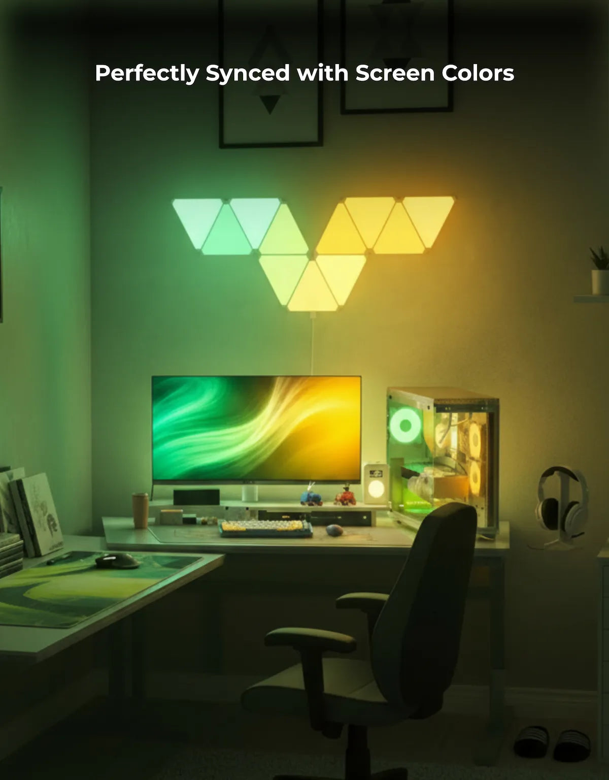 Triangular Led Color Display Apex Monitor sync Triangle Light (6 Pcs) – APEX LIGHT