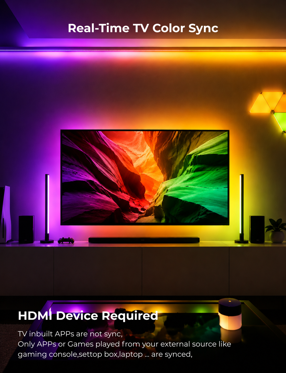 Apex HDMI Sync TV Bar Light