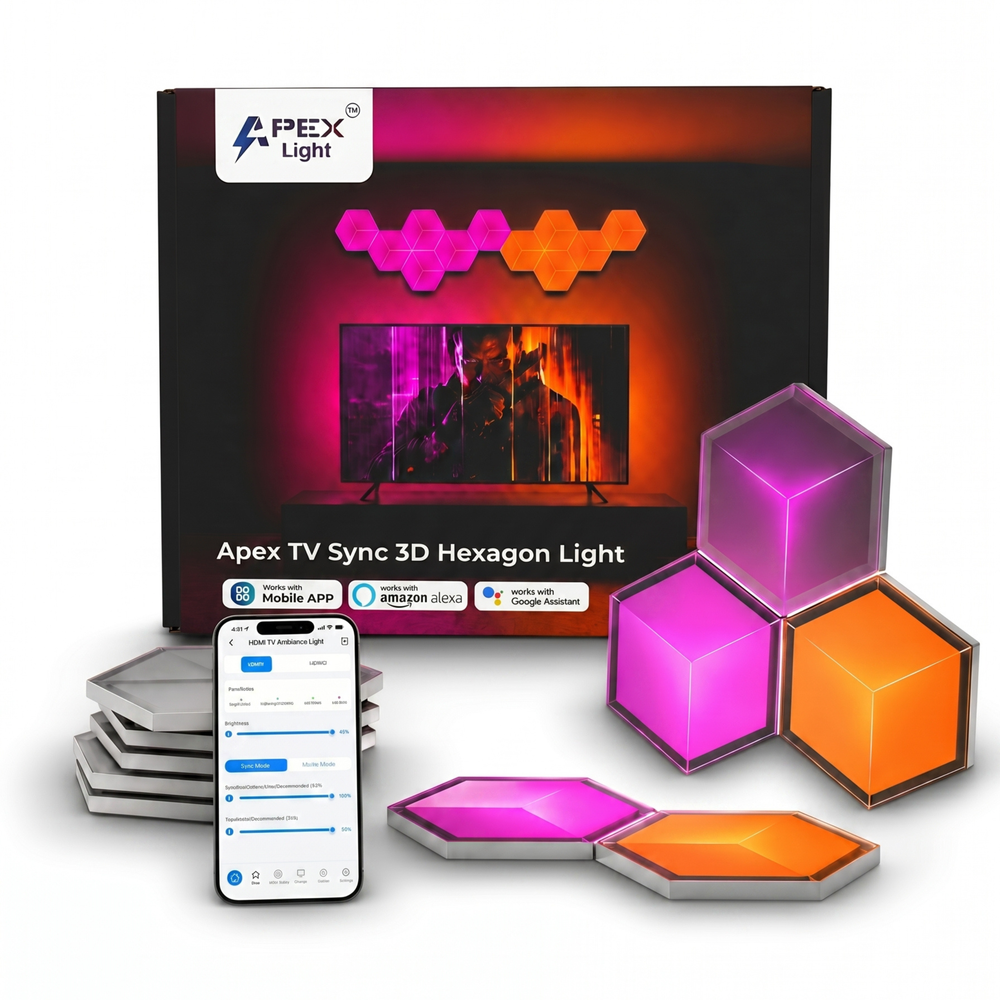 Apex TV Sync 3D Hexagon Light