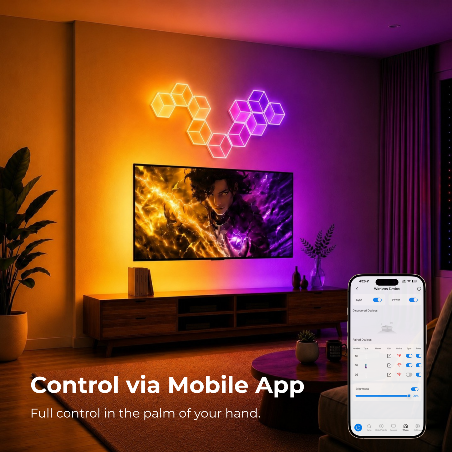 Apex TV Sync 3D Hexagon Light