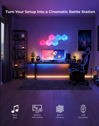 Apex Monitor Sync Hexagon Light (6 Pcs)