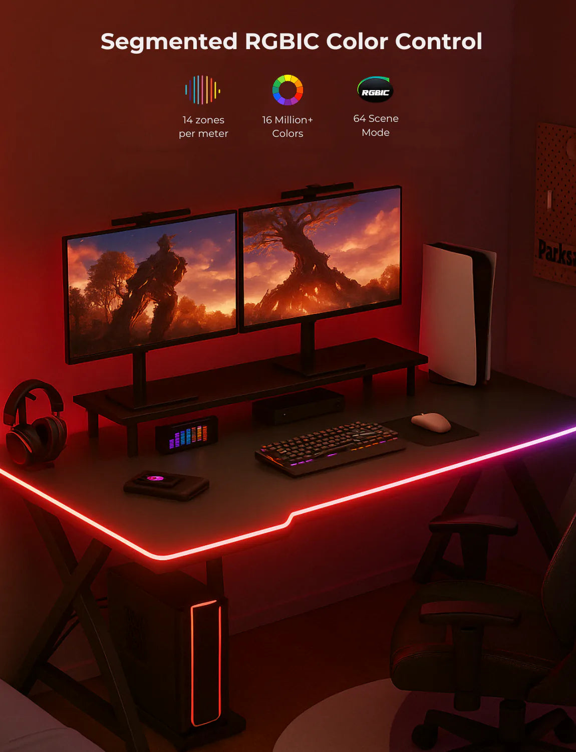 Apex RGBIC Neon Rope Light for Desks