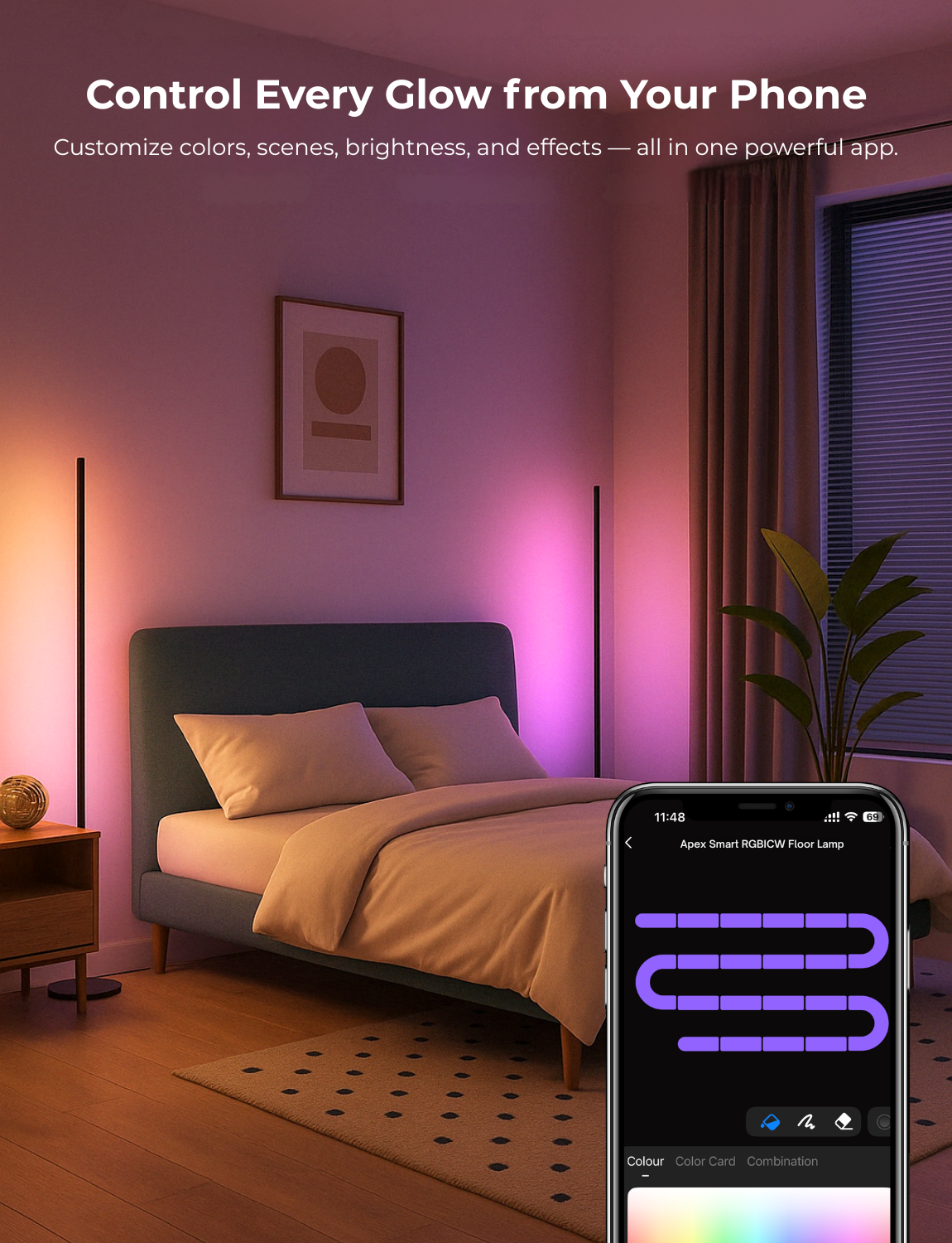 Apex RGBICW Floor Lamp