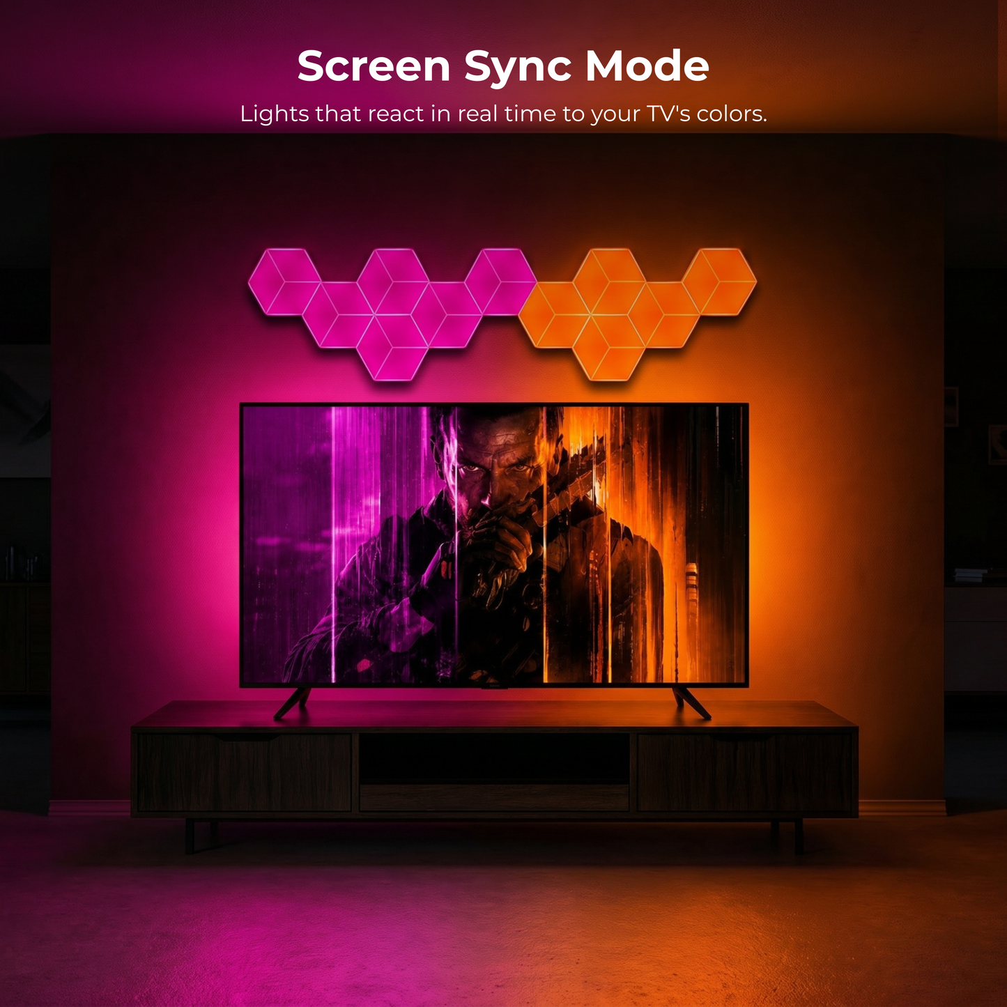 Apex TV Sync 3D Hexagon Light