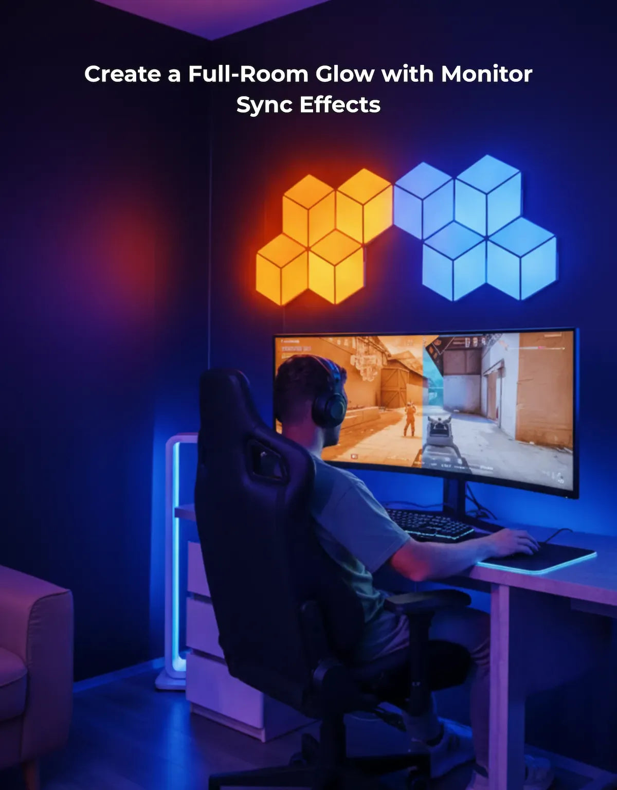 monitor sync lights
monitor sync rgb lights
rgb hexagon lights
hexagon led wall lights
gaming wall lights
gaming room lights
gaming setup lights
rgb wall panels
smart rgb lights
gaming room decor
led wall panels
gaming led lights
ambient gaming lights
monitor backlight
rgb gaming accessories
