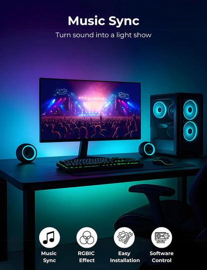 monitor led strip for streaming setup, rgb lighting for youtube setup, pc rgb lighting accessories, led strip for editing setup, apex monitor lighting kit, rgb backlight strip customizable, monitor light strip modern design, gaming rgb desk accessories, led strip for widescreen display, pc monitor ambient lighting, rgb lighting for creative workspace, led strip with desktop control, rgb strip with app control, monitor lighting with software control, rgb strip for pc accessories, smart led strip monitor setu