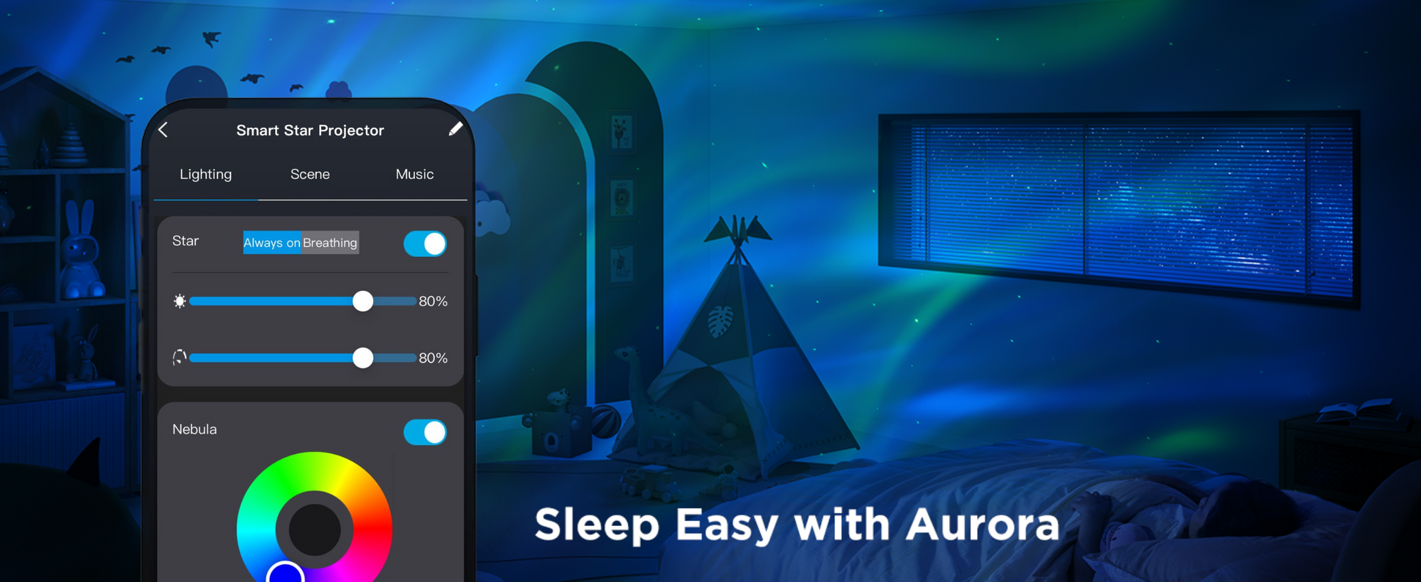 Apex smart star projector pro control with app