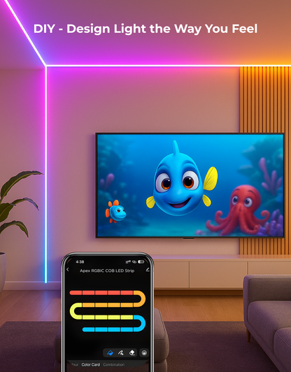 Apex RGBIC COB Led Strip light (5 M/16.4ft)