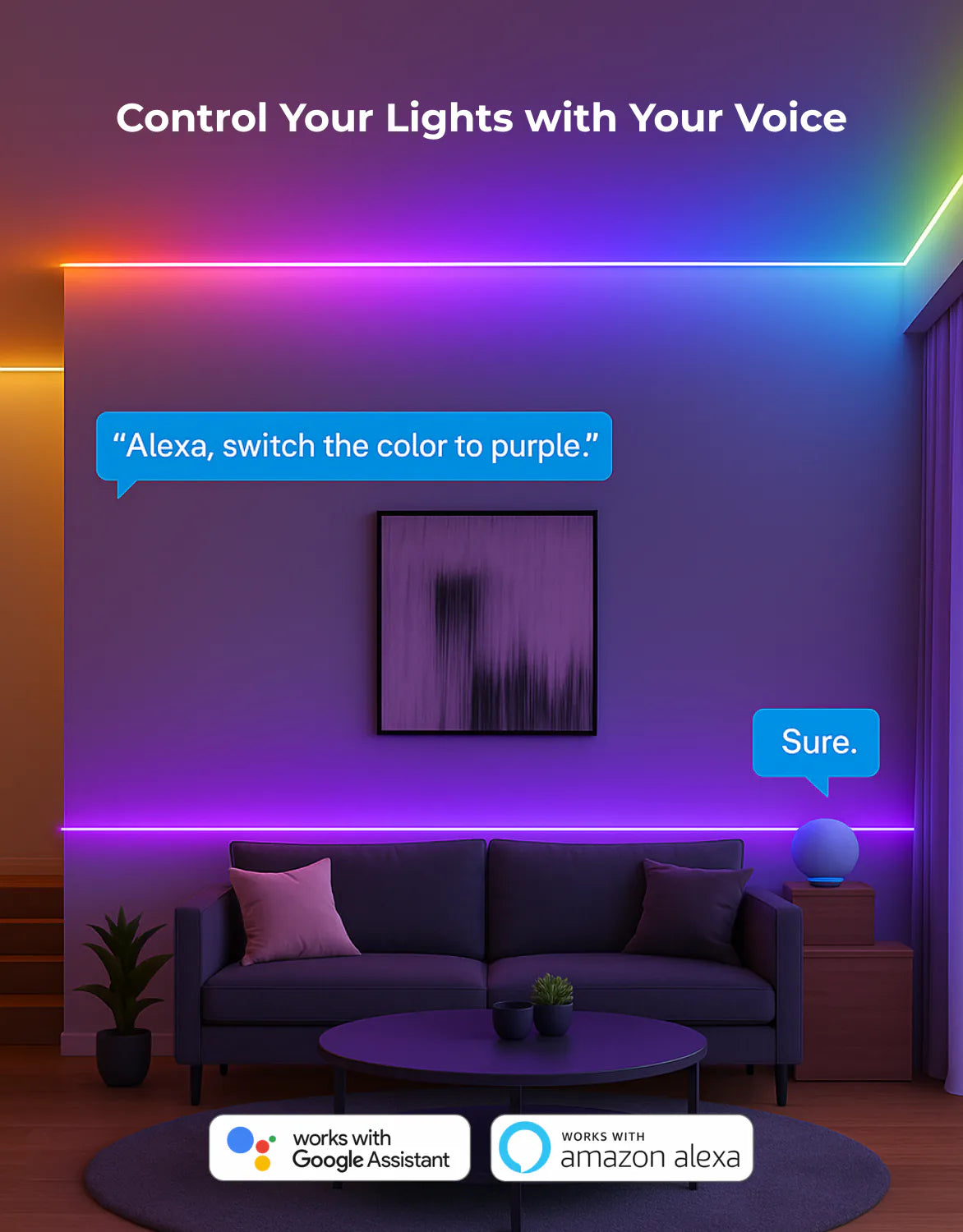 voice control led strip
alexa rgb strip light
google assistant rgb strip
voice activated led strip
smart voice controlled lights
alexa compatible led strip
google home led strip
works with alexa
works with google assistant
voice command led lights
smart rgb strip light
wifi rgb led strip
smart home led strip
rgb strip with alexa
rgb strip with google assistant
voice control rgb lights
hands free led strip
voice assistant lighting
ai smart led strip
wireless smart lighting