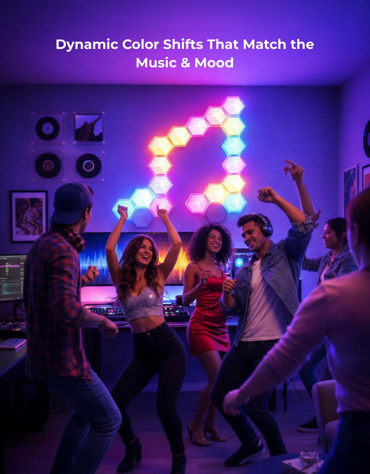 Apex Monitor Sync Hexagon Light (6 Pcs)