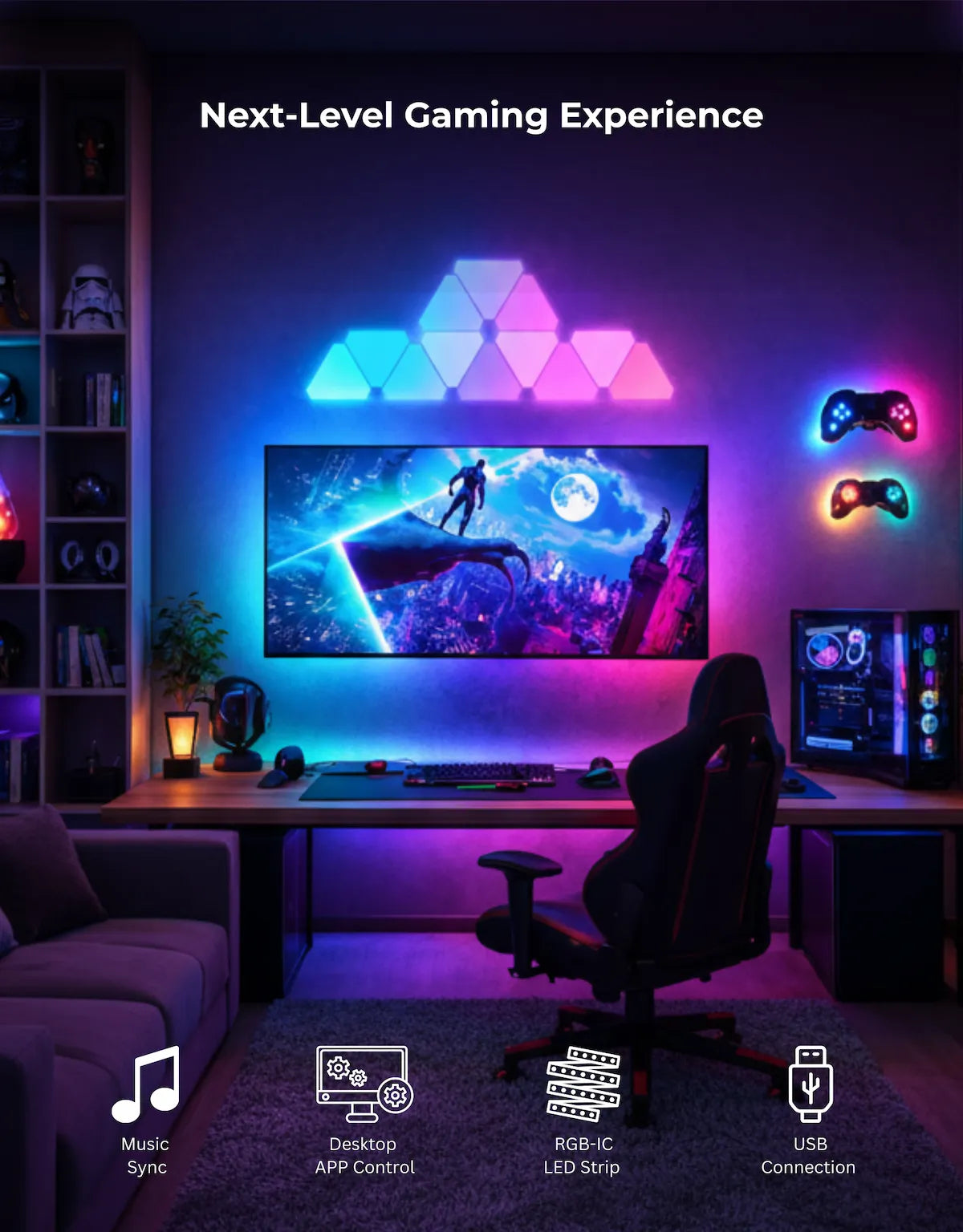 Apex Monitor sync Triangle Light (6 Pcs)