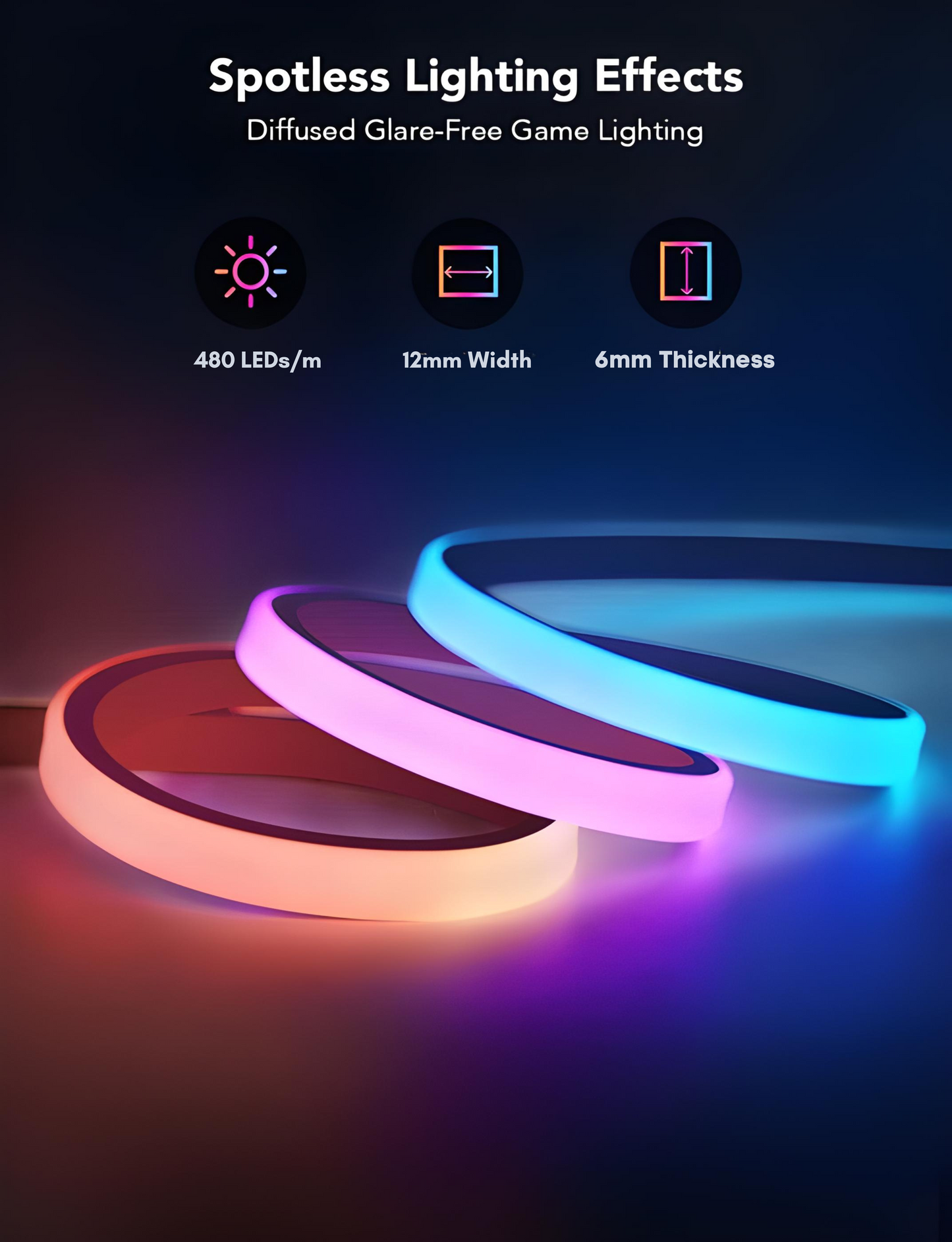 Apex RGBIC Neon Rope Light for Desks