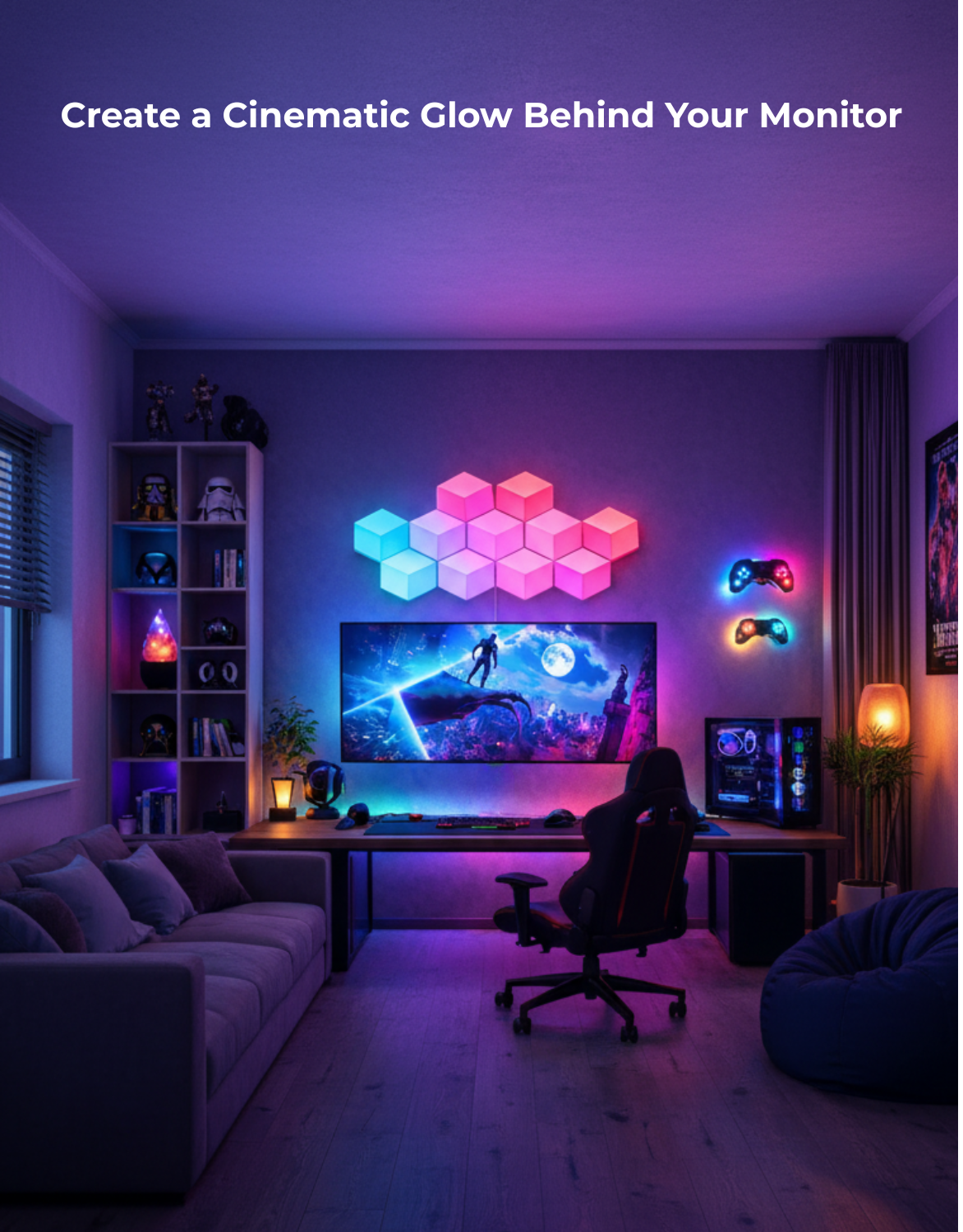 Apex Monitor Sync Hexagone Light (6 Pcs)