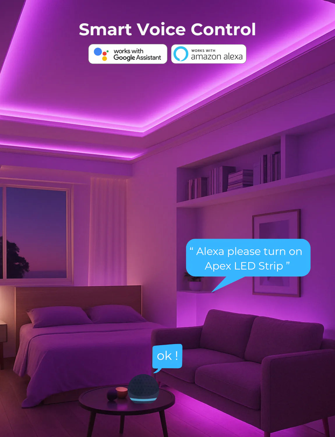 Apex smart RGB LED Strip Light (5m/16.4ft)