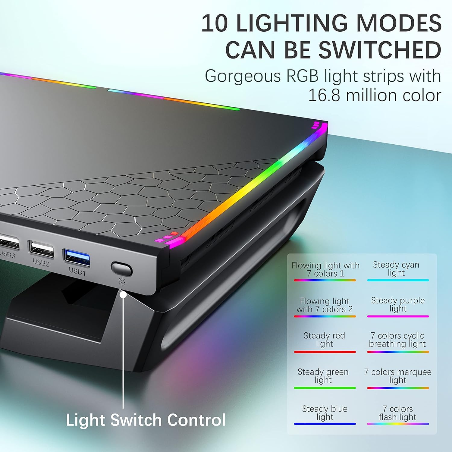 APEX RGB Computer Monitor Stand Riser - APEX LIGHT