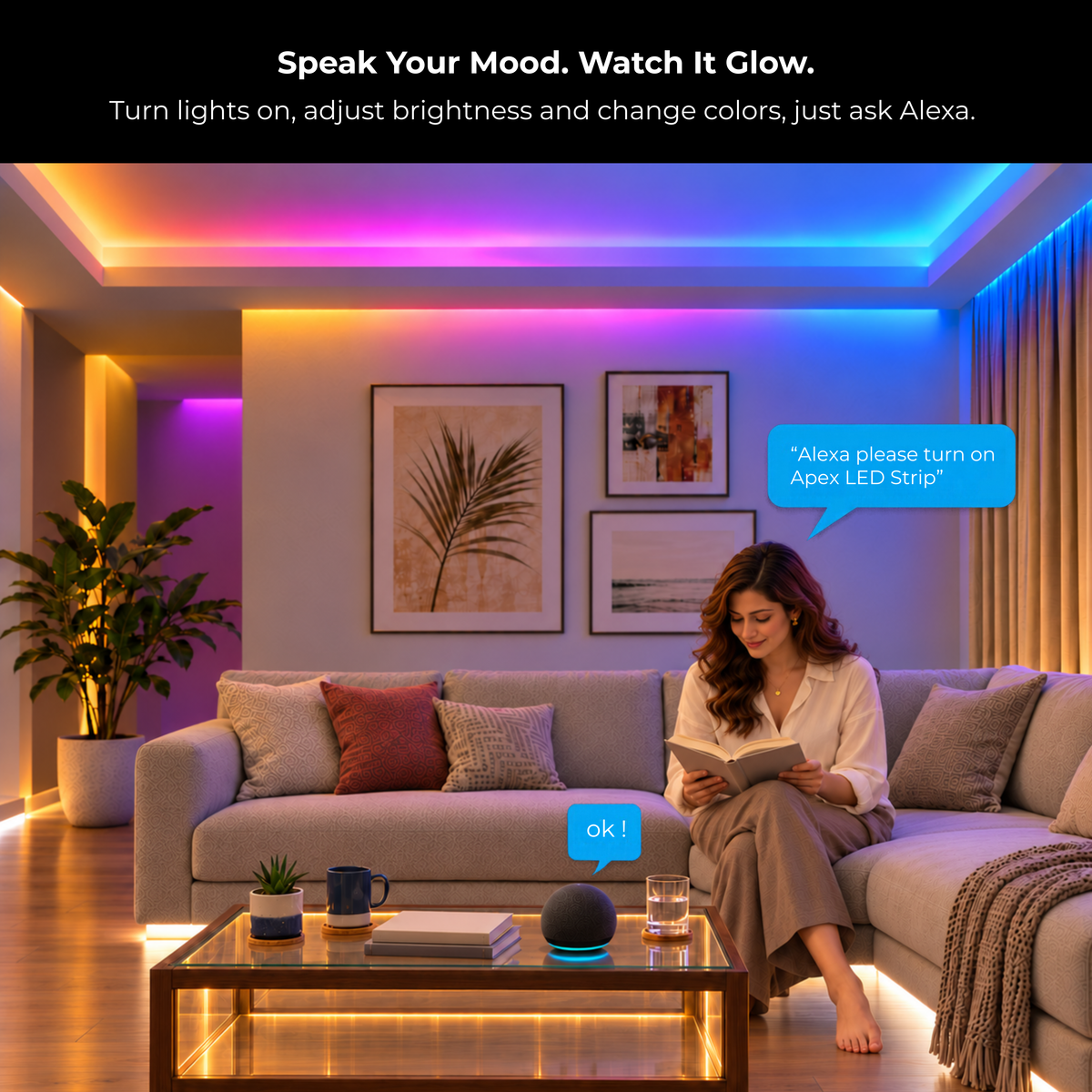 Apex RGBIC+WW LED Strip Light Pro