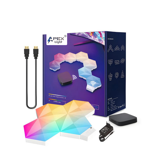 Apex HDMI Sync TV Backlight+Sync Hexagon Light(10 Pcs)(only for 55 inch tv) (Without BAR Light)
