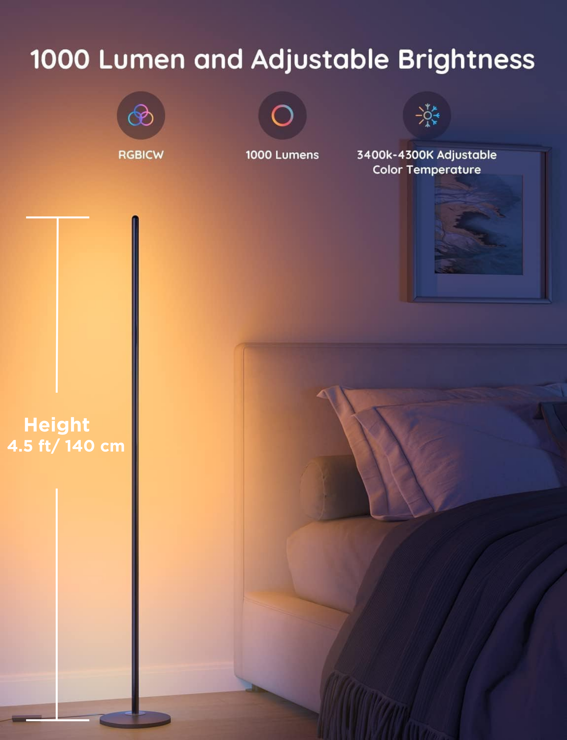 Apex corner floor lamp top