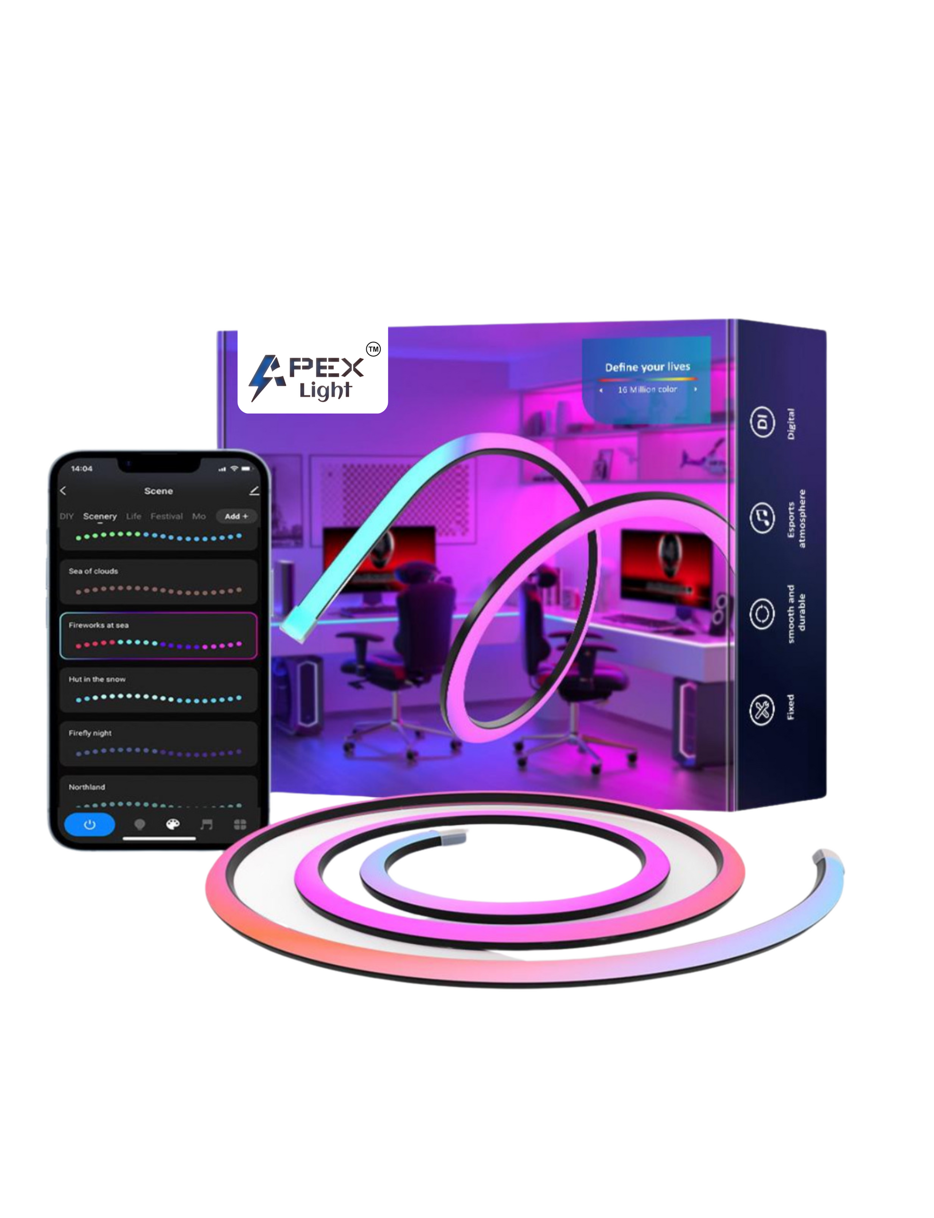 Apex RGBIC Neon Rope Light for Desks – APEX LIGHT