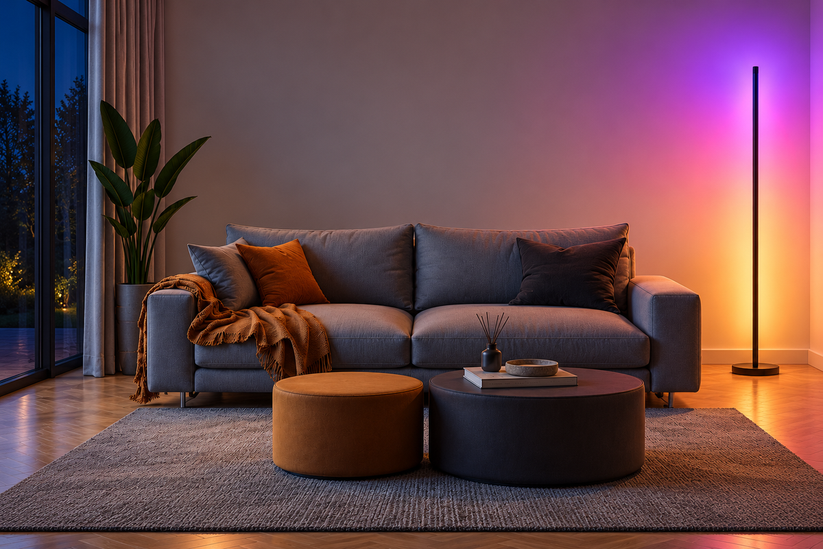 Living Room — Apex floor lamp styling