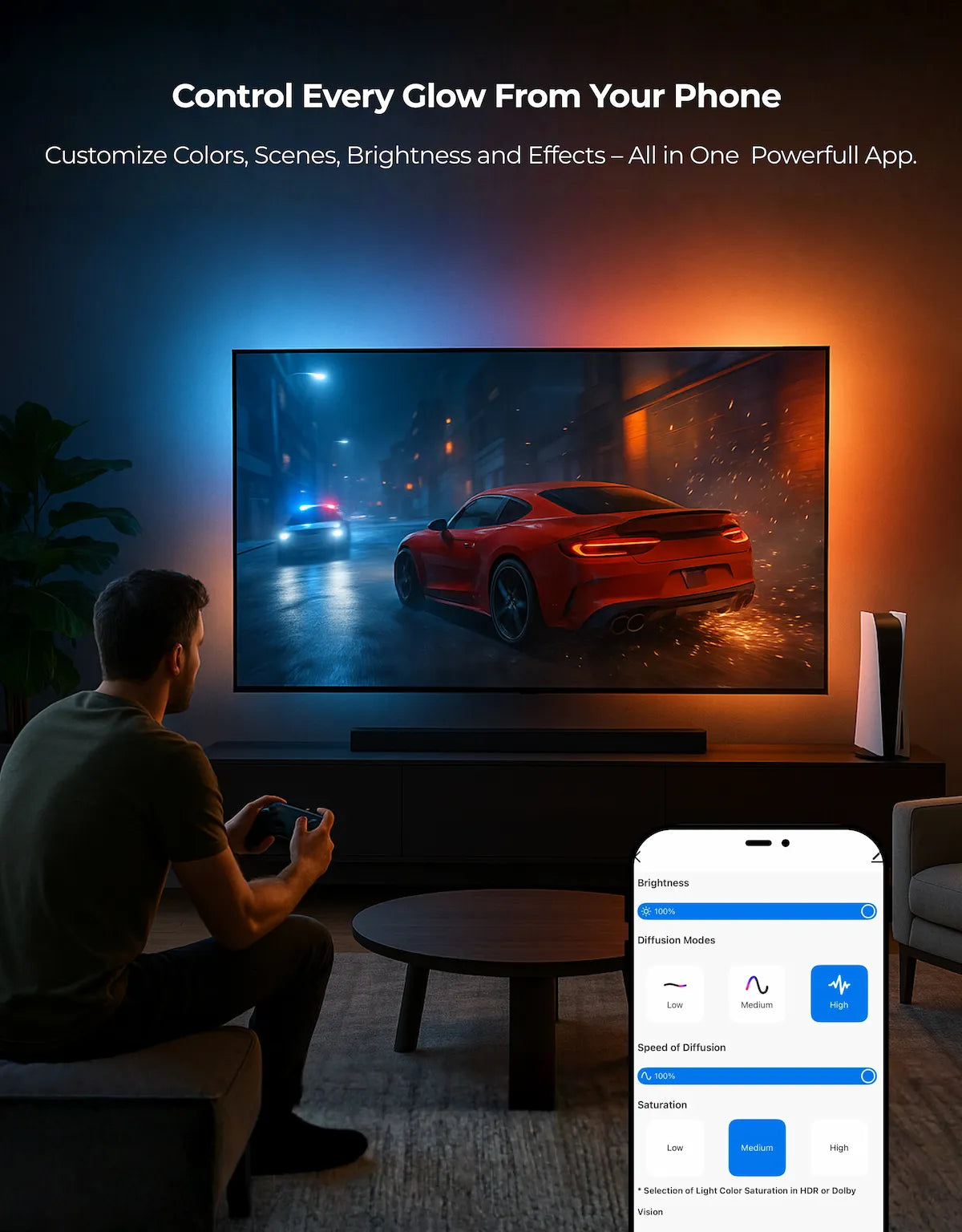 Apex HDMI 2.1 Version TV Backlight (32-90 Inch TV size)