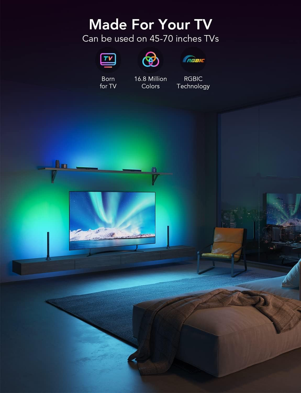 Apex Light brings Govee light bars combo with TV backlight for vibrant RGBIC glow in India , Smart Govee LED light bars sync with TV and music, Apex Light India edition