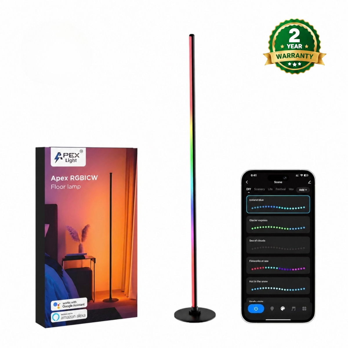 Apex RGBICW Floor Lamp