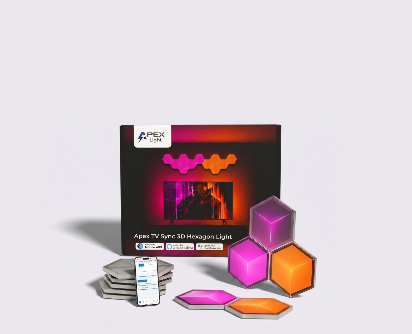 TV Sync 3D Hexagons