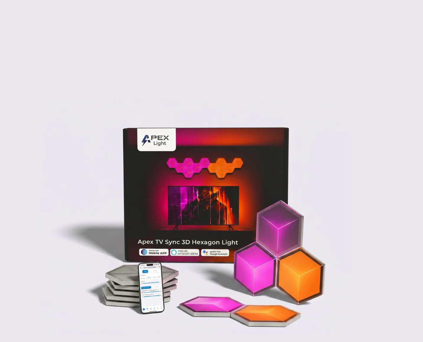 TV Sync 3D Hexagons