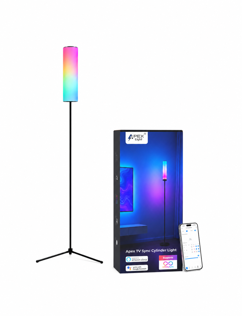 Apex HDMI TV Sync Cylinder Lamp