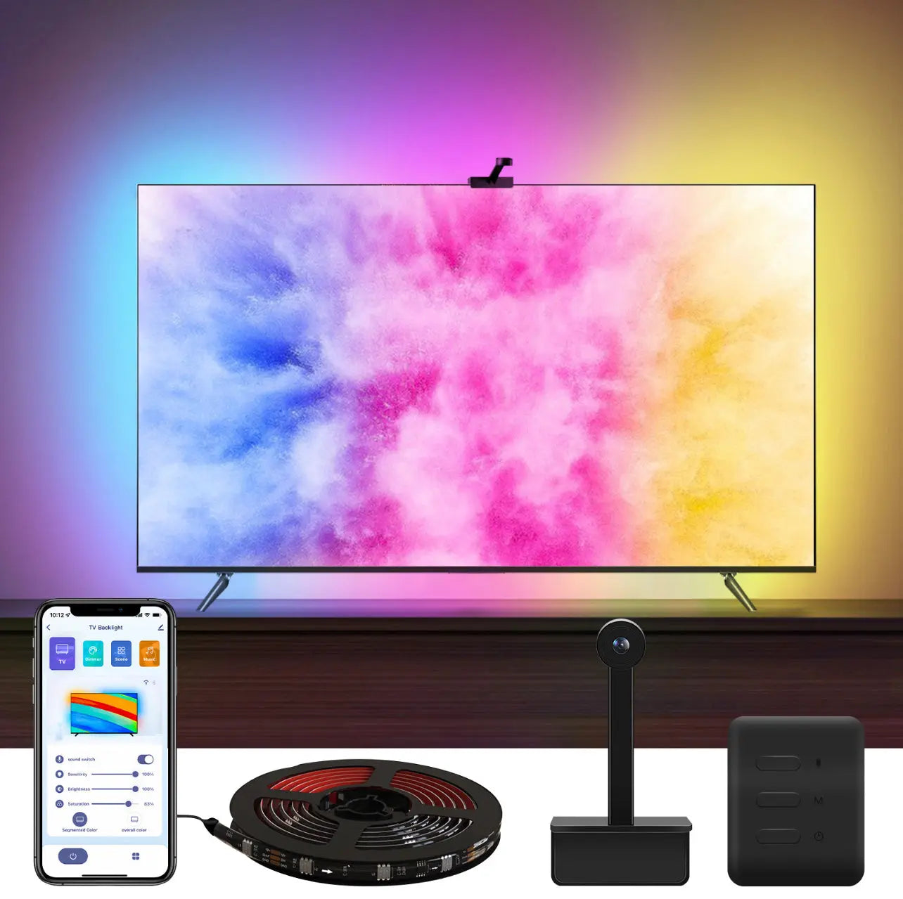 Govee TV LED Backlight, RGBIC TV Backlight for 55-65 inch TVs, Smart LED  Lights for TV with Bluetooth and Wi-Fi Control, Works with Alexa & Google