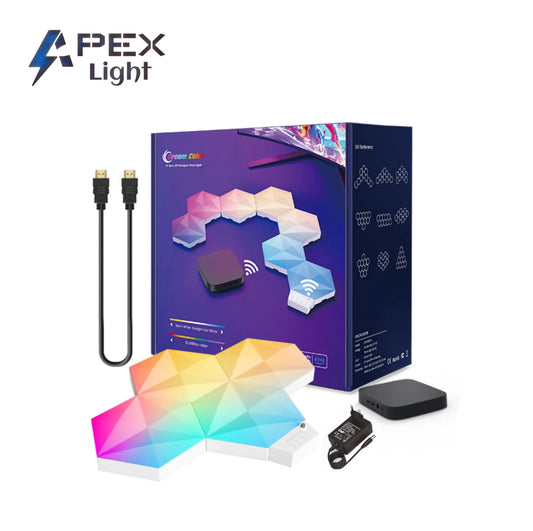 Apex HDMI Sync TV Backlight+Sync Hexagon light(9 Pcs) APEX LIGHT