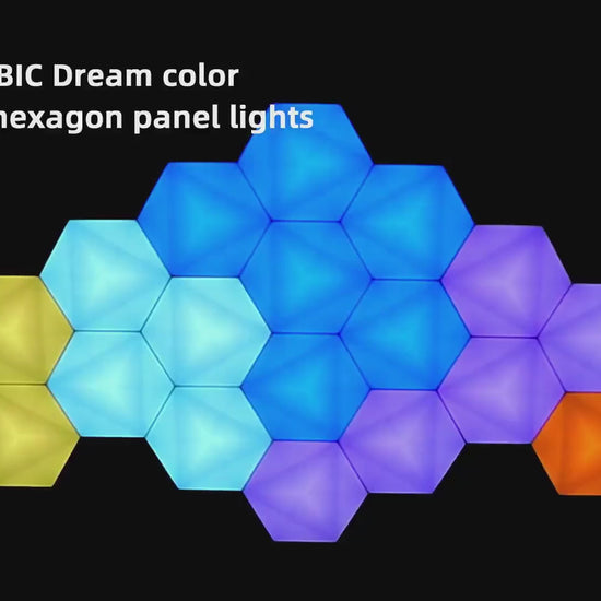 Apex Hexagon Light Panels, RGBIC Wall Light, Multicolor Effects, Music Sync, DIY Design, Smart APP Control, Compatible with Alexa & Google Assistant for Room, Gaming (Small, 10, Piece)
