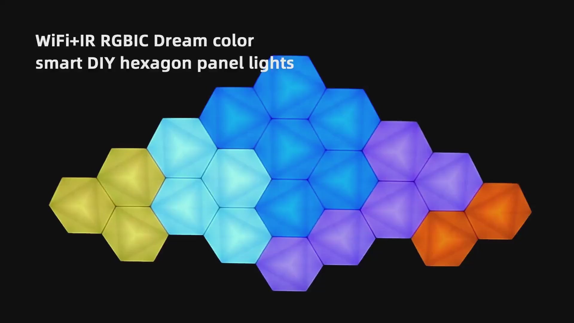 Apex Hexagon Light Panels, RGBIC Wall Light, Multicolor Effects, Music Sync, DIY Design, Smart APP Control, Compatible with Alexa & Google Assistant for Room, Gaming (Small, 10, Piece)
