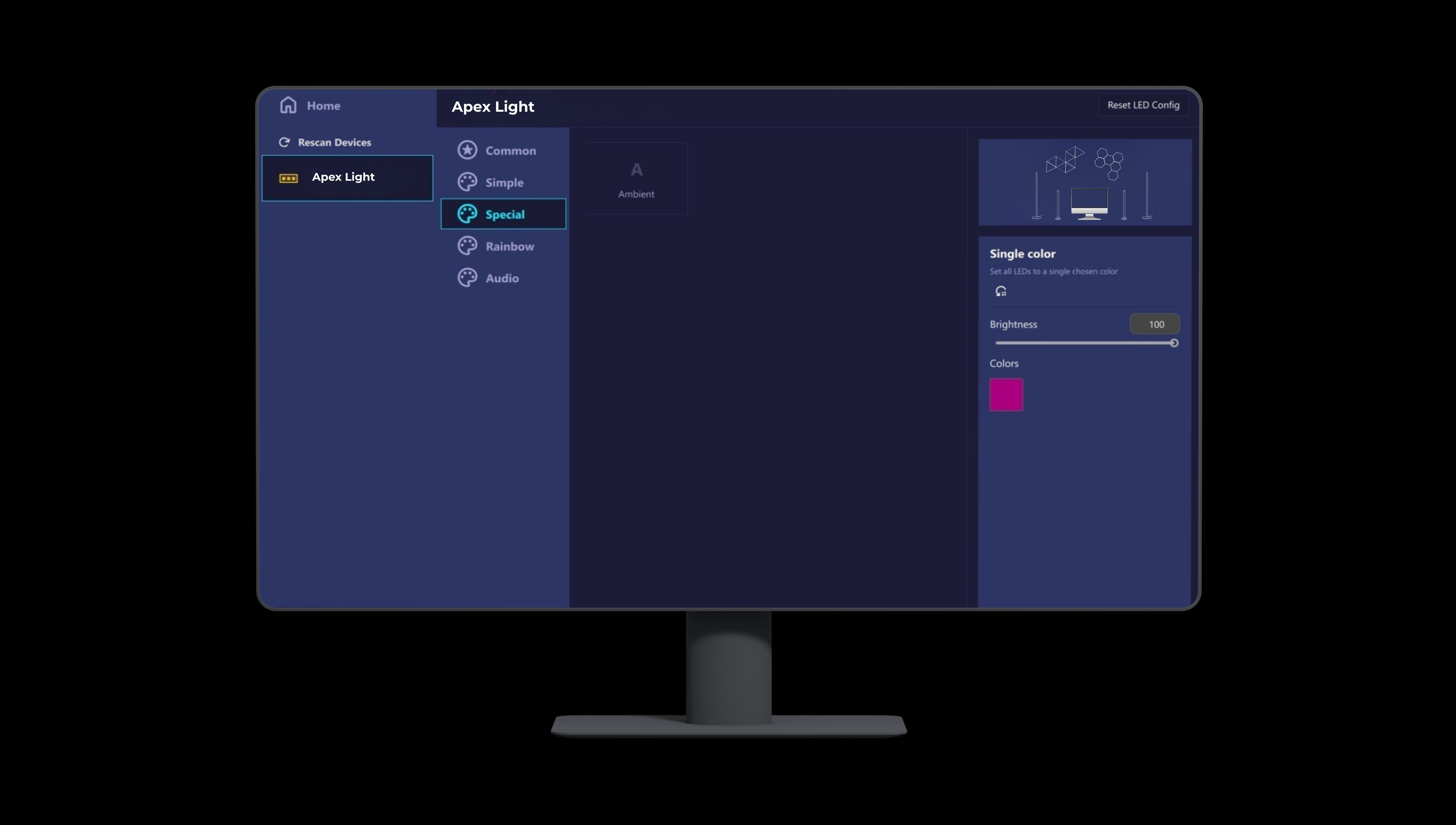 Apex Light Software Interface